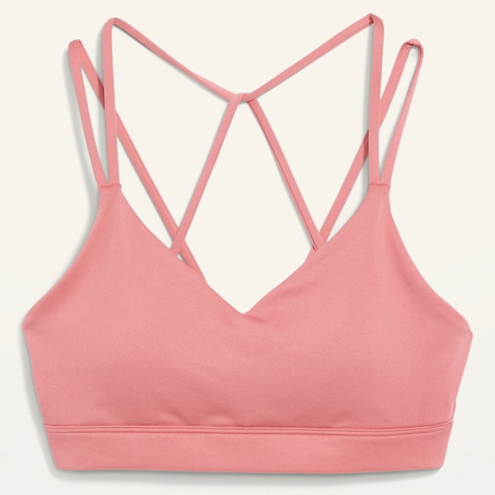 Old Navy Light Support Strappy V-Neck Sports Bra